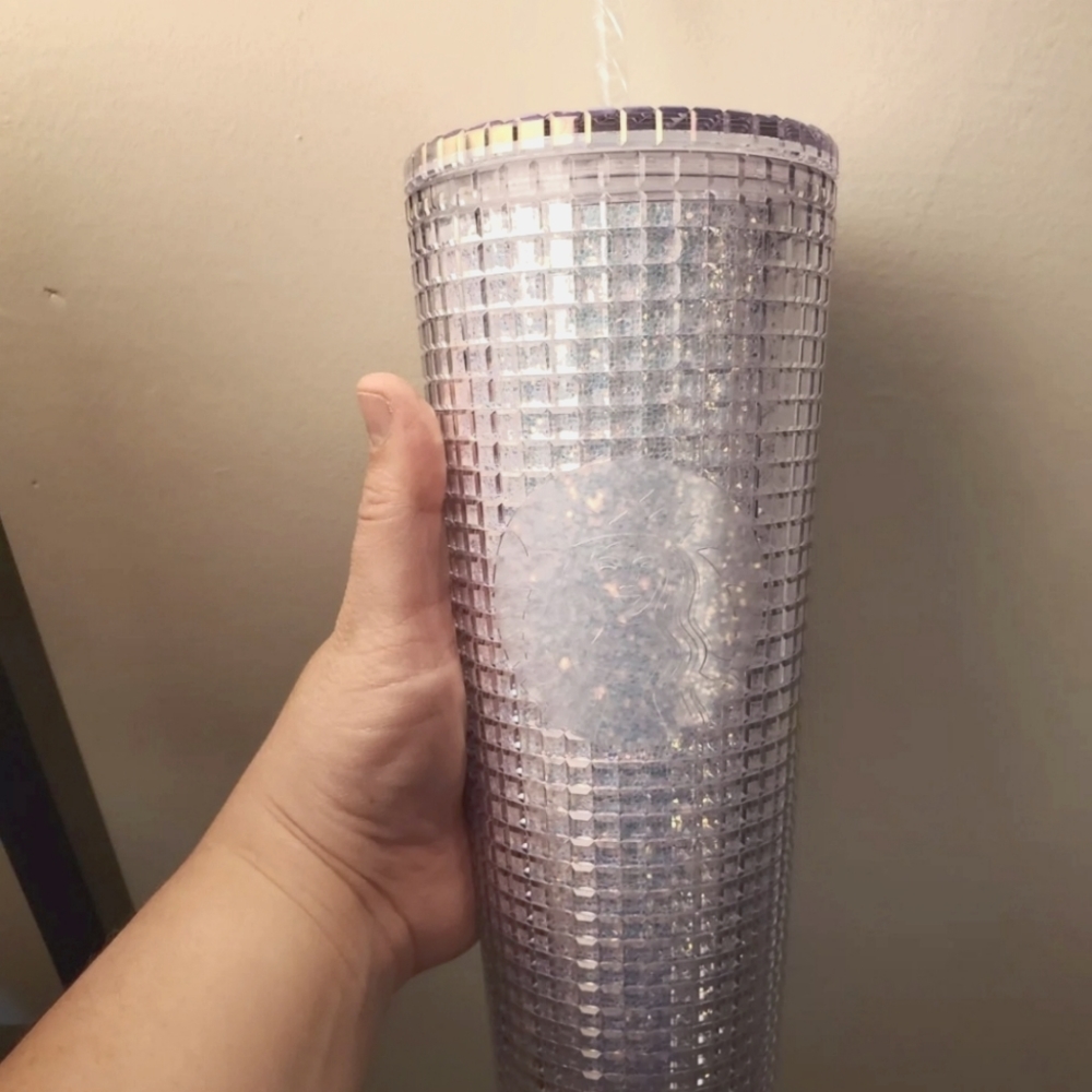 Starbucks white/clear studded tumbler